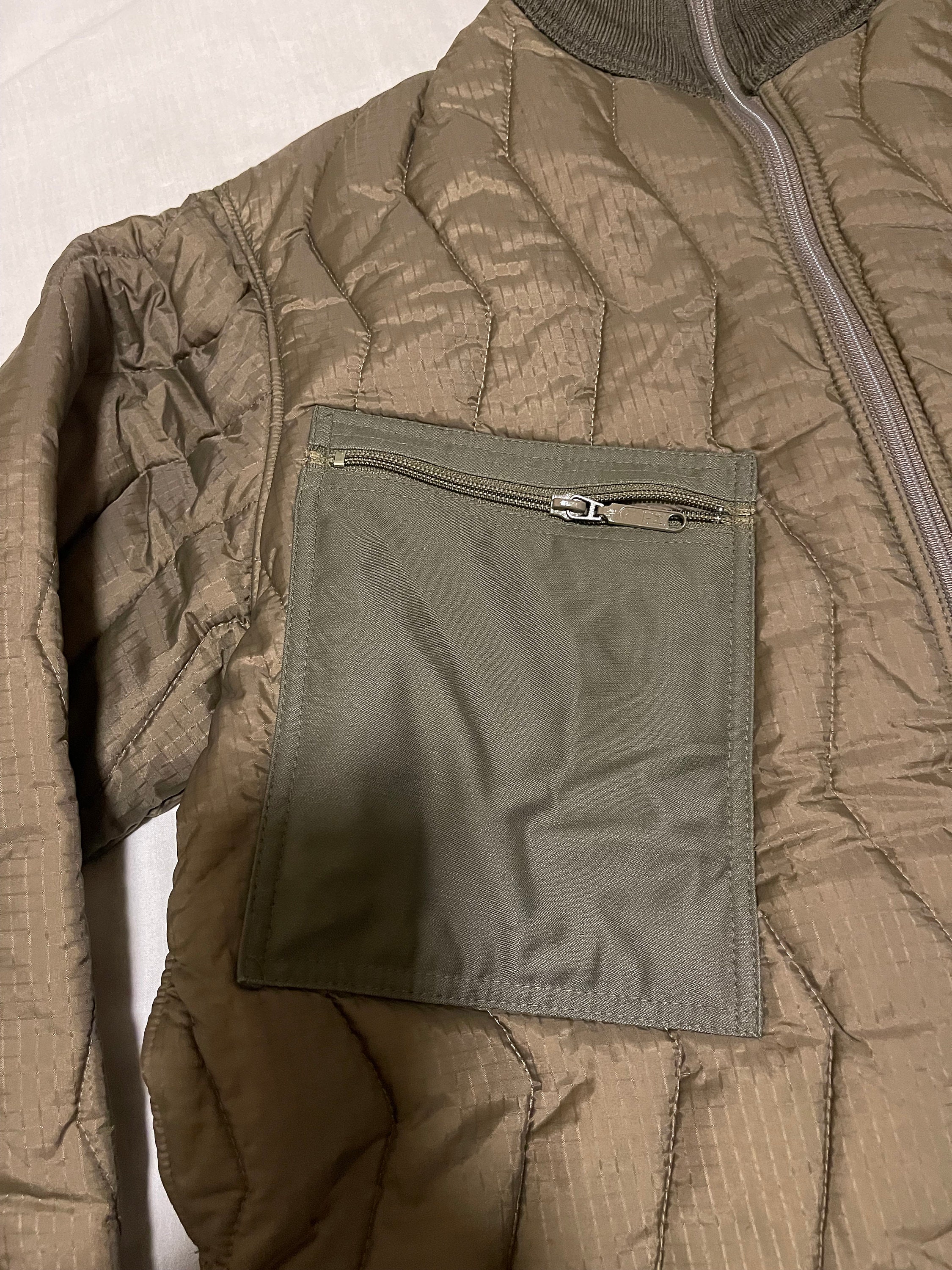 Original German Army Quilted Jacket Parka Liner - Warm Winter Outdoor Jacket  for Men Quilt Liner Olive at  Men's Clothing store