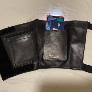 本物のラムレザーハンドメイドアンクルウォレット