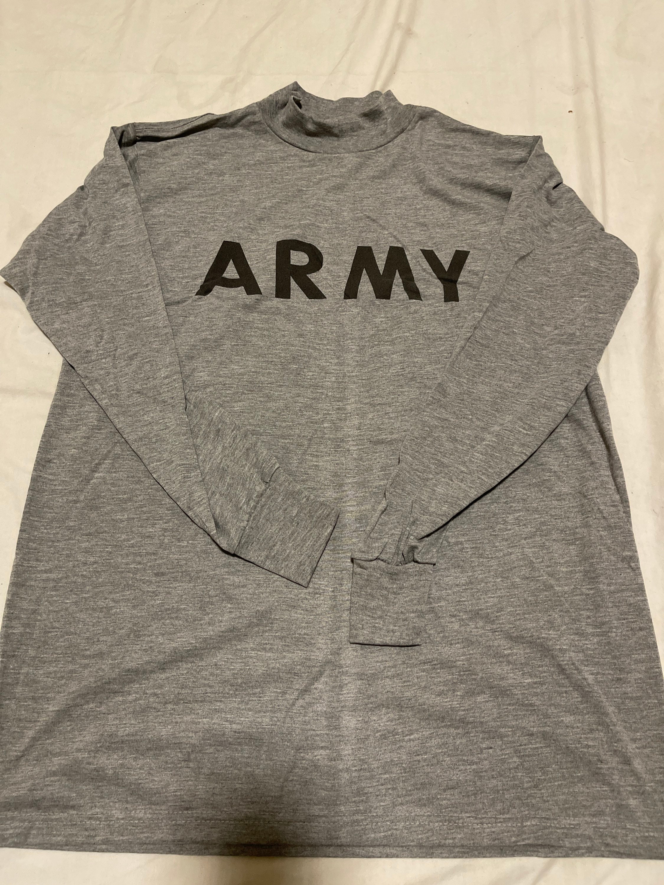 US Gi Army Improved Physical Fitness Uniform IPFU Long Sleeve Gray PT ...