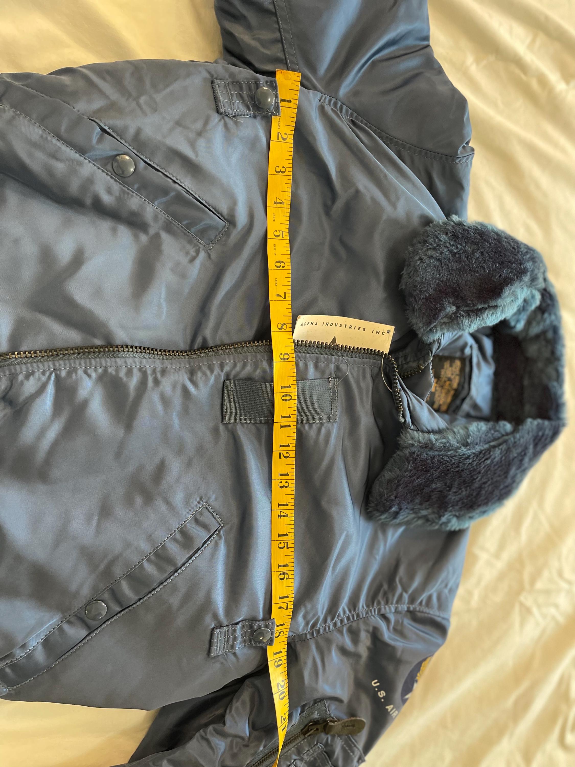 Alpha Industries Vintage USAF B15 Bomber Jacket Medium Blue Made