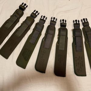Original British Vintage Military Tactical Knife Pouch Sheath Army Olive Green Holster Belt NEW