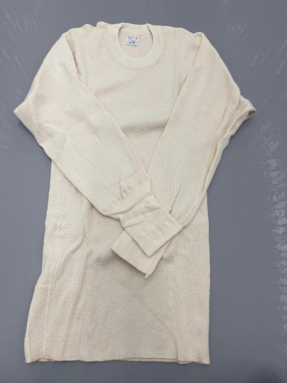 US Military Vintage 100% Cotton Waffle Weave Thermal Wear Top
