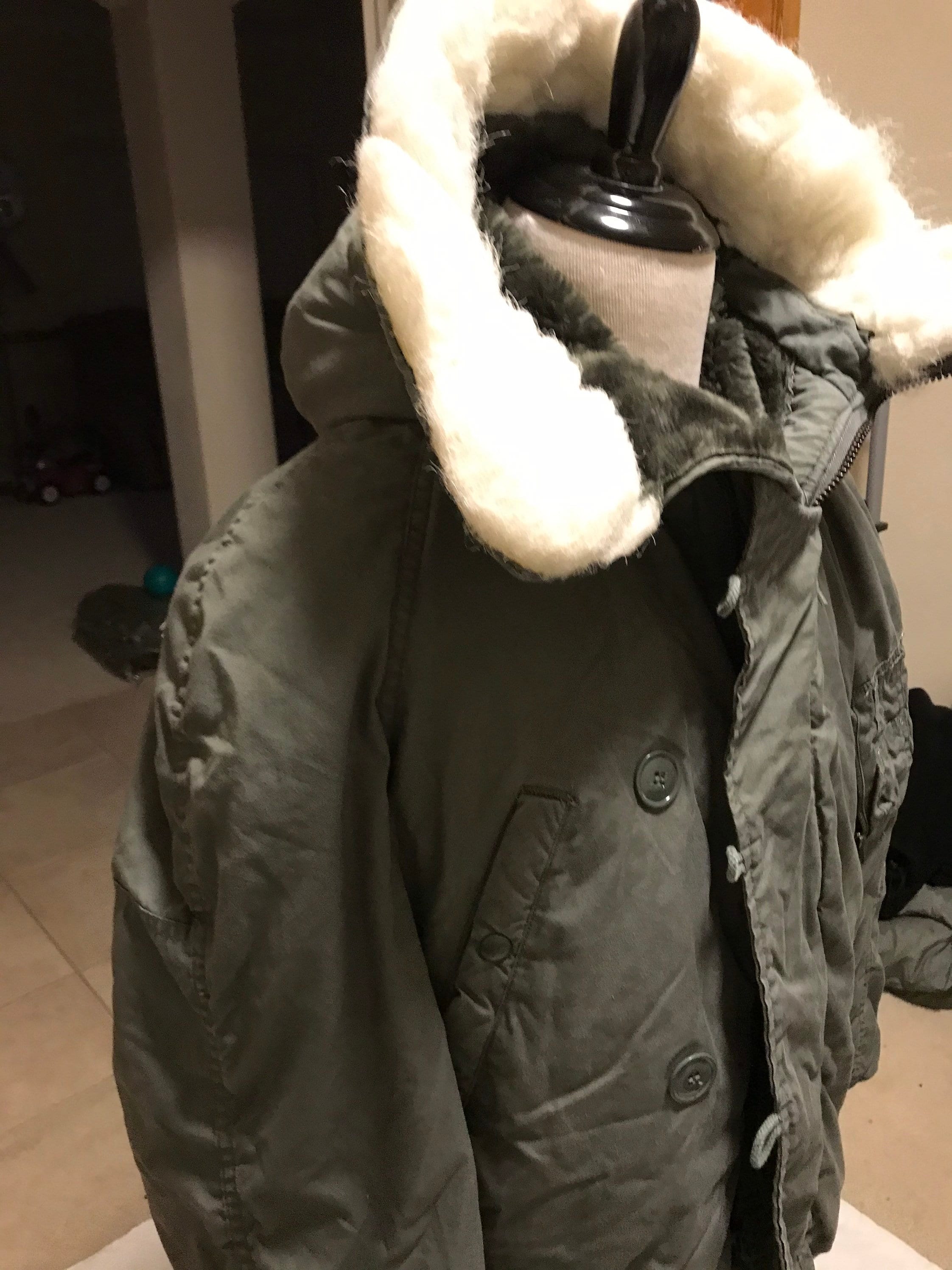 本物の米軍極寒地用ビンテージ N3B パーカー ジャケット ミディアム