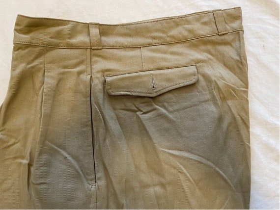 Genuine French Army Vintage Cotton Chino Khaki Sh… - image 3