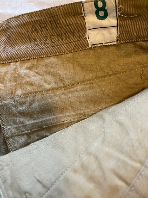 Genuine French Army Vintage Cotton Chino Khaki Sh… - image 10