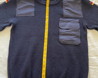 Pullover In Stile Tedesco Pullover Commando Jumper Navy Blue New - Foto 7