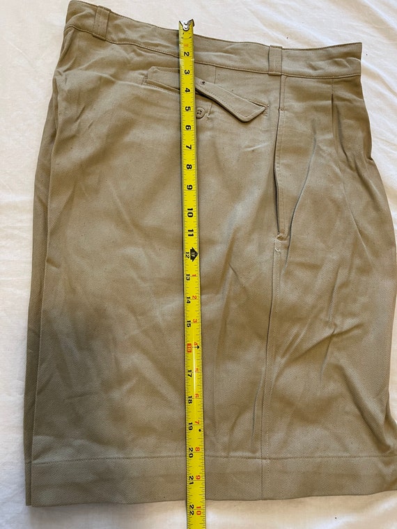 Genuine French Army Vintage Cotton Chino Khaki Sh… - image 4