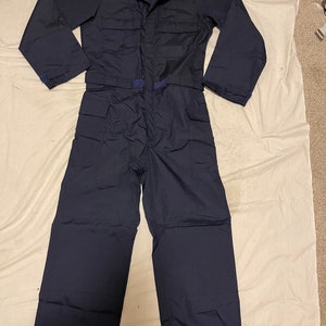 US military coveralls fire retardant type 1/ blue 100% Aramid 40 Reg New.