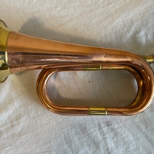 Military/ Scout/ Cavalry Brass/ Copper Bugle Vintage British Army Repro .