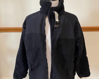 US Military Polartec Fleece Jacket Classic 300 Cold Weather  Large Regular Black Heavy weight.