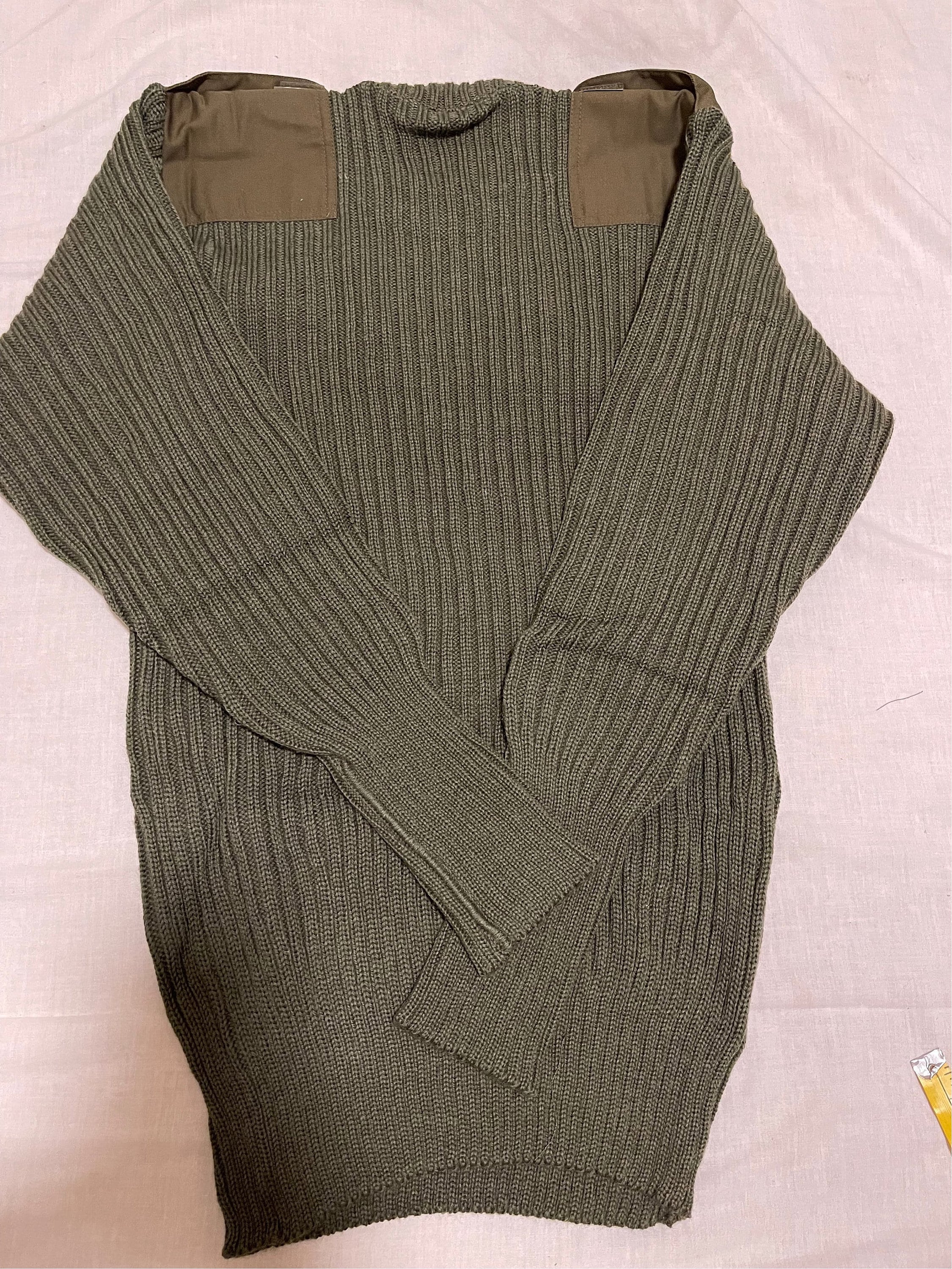 トップス LGB army knit Genuine British Army Vintage 100% Wool Commando Sweater Olive