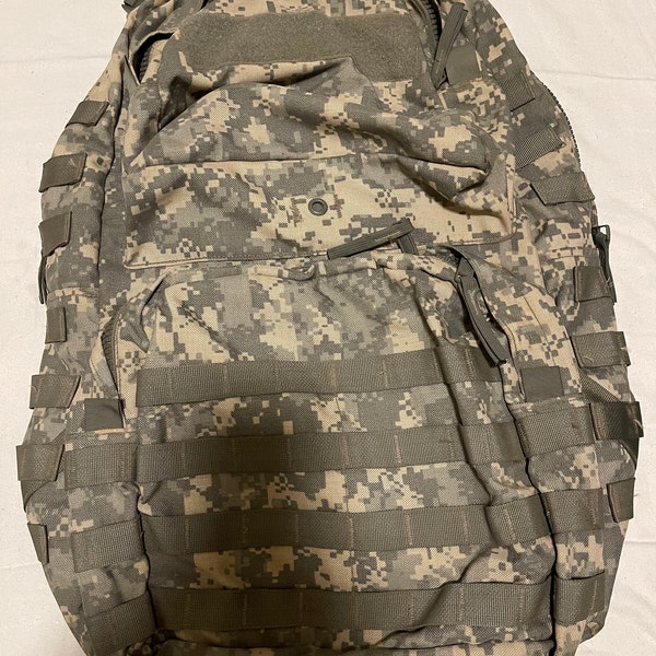 US military Mollee II ACU medium rucksack back pack with frame complete assembled.