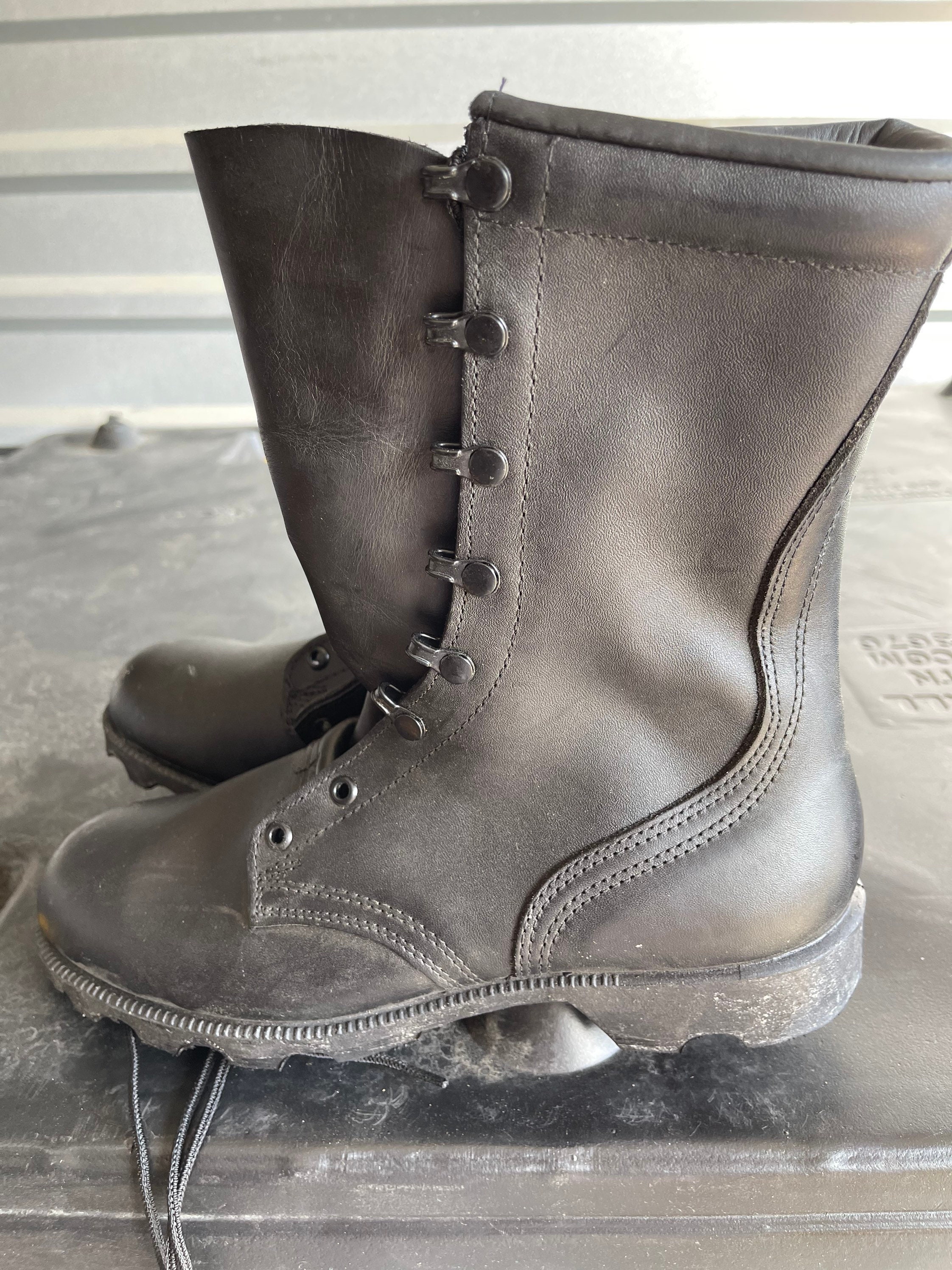 Genuine US Military All Leather Speed Lace Combat Boots Mildew