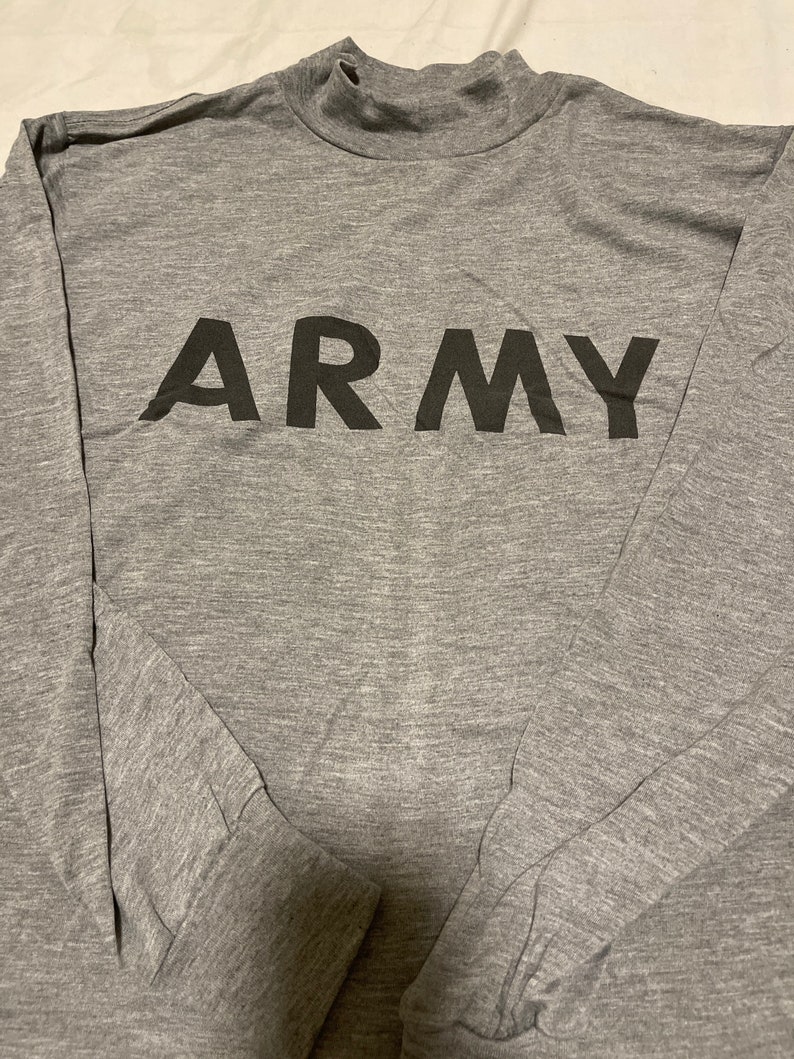 US Gi Army Improved Physical Fitness Uniform IPFU Long Sleeve Gray PT ...