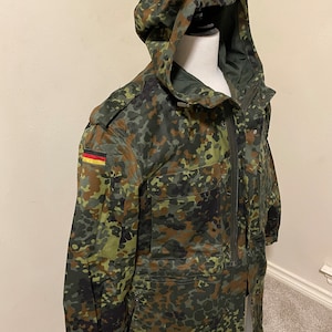 Genuine Vintage German Army Flecktran Parka Bundeswehr Camo Military camouflage Jacket Brand New.