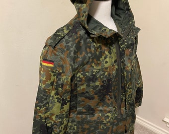 Genuine Vintage German Army Flecktran Parka Bundeswehr Camo Military camouflage Jacket