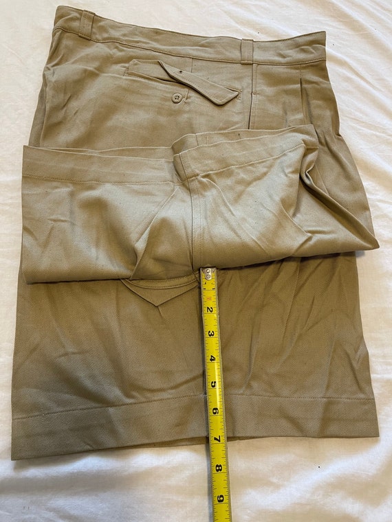 Genuine French Army Vintage Cotton Chino Khaki Sh… - image 6