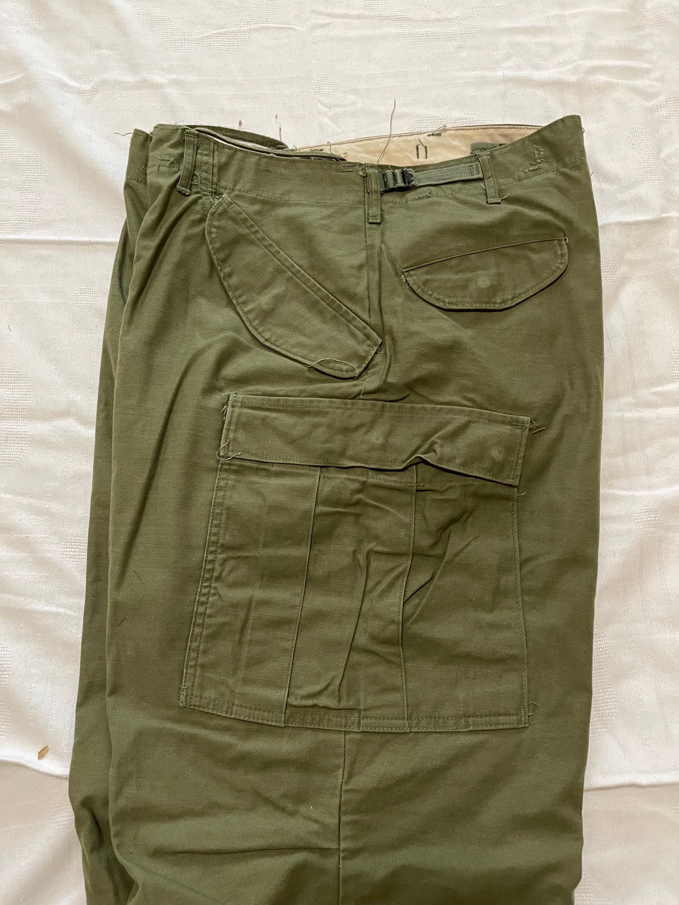 Genuine US Military Vintage Vietnam Era M65 Field Pants OD Green