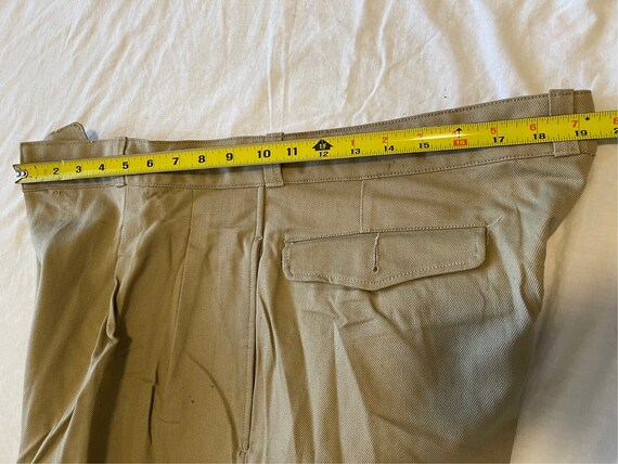 Genuine French Army Vintage Cotton Chino Khaki Sh… - image 7