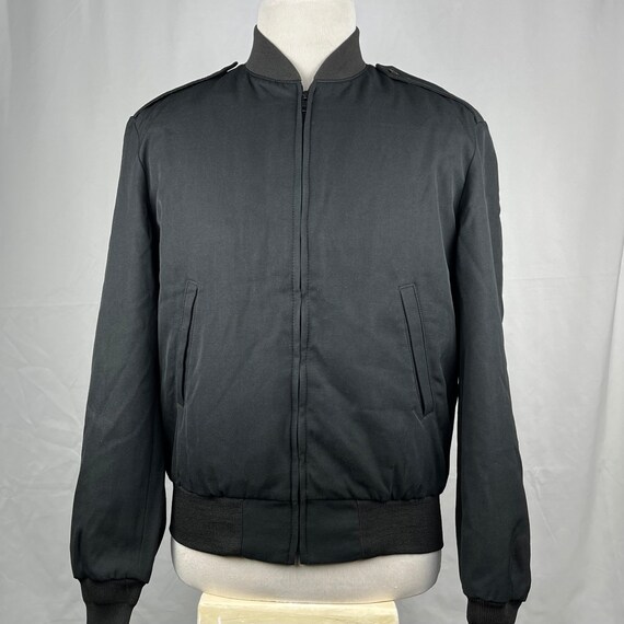 US Navy Vintage Wind breaker Poly Wool Jacket Bla… - image 1