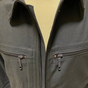German Navy Deck Jacket Shirt blue zipper Front and pockets W/ German flags on shoulder New.