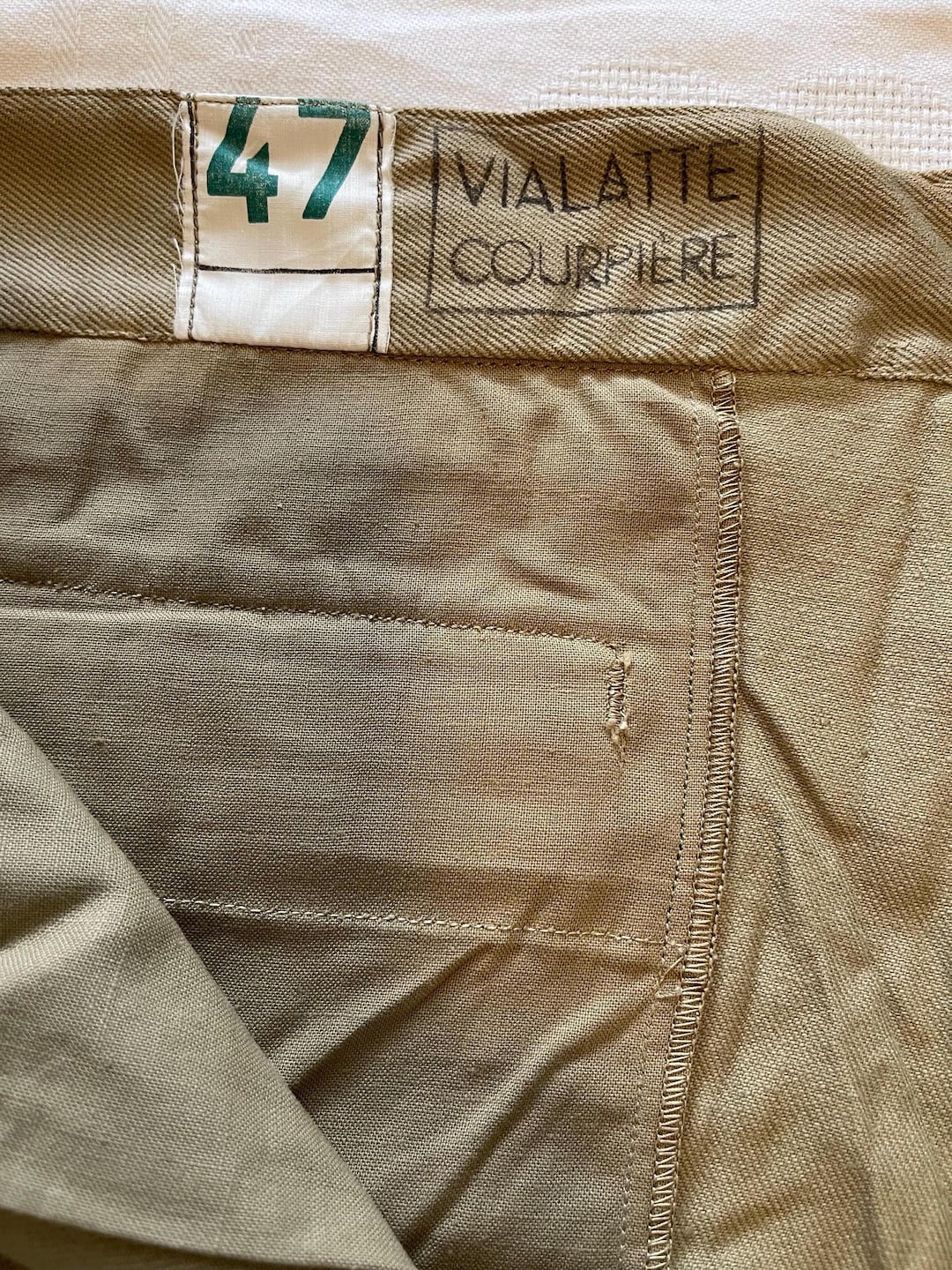 Genuine French Army Vintage Cotton/twill M1952 Chino Khaki Short