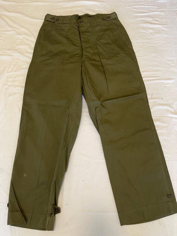 Genuine US Military Vintage M43 O.D. Green Field Cotton Trousers