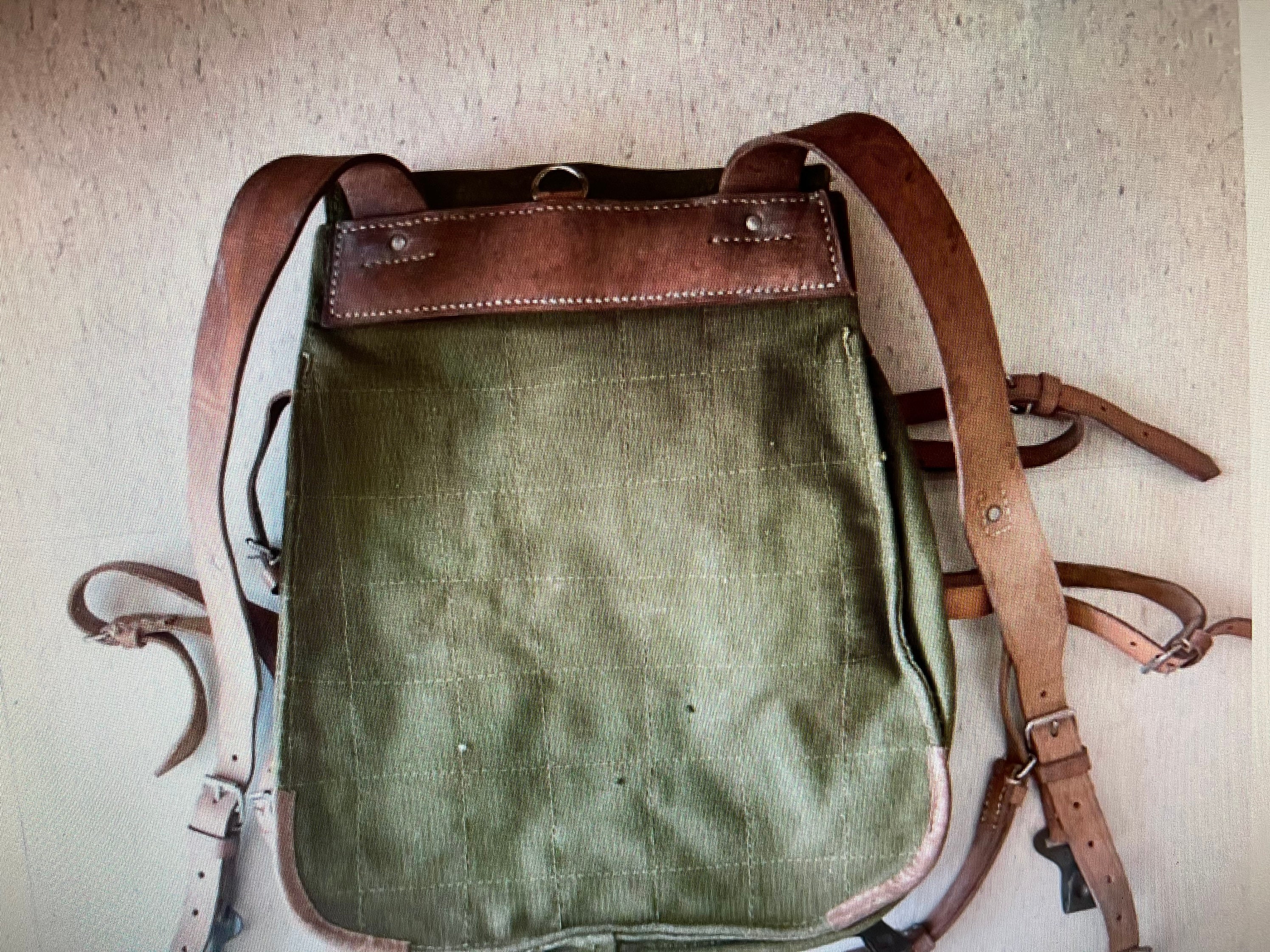 vintage Armata Română campus buck pack Buy Romanian Military Canvas Backpack | Leather Straps for