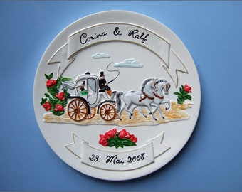 Personalized wedding plate / wedding table