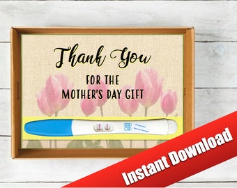 Mother's Day Pregnancy Announcement - Instant Download