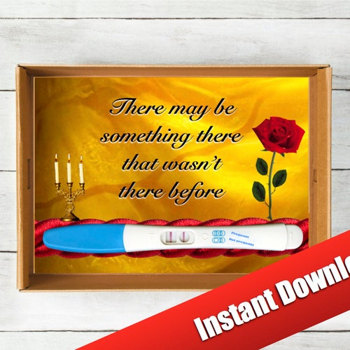 Beauty and the Beast Inspired Pregnancy Announcement Instant Etsy