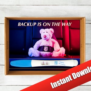 Police Baby Announcement, Instant Download, Cop Pregnancy Announcement
