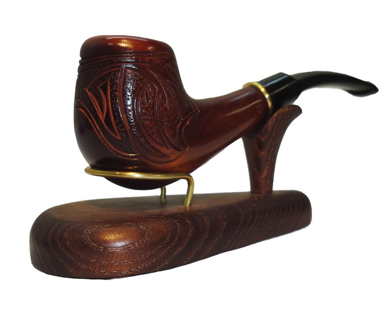 Wood Smoking Pipe Tobacco Pipe Handcrafted Wooden Smoking Pipes Exclusive Design Engraved Smoking Pipe Collectible Smoking Bowl