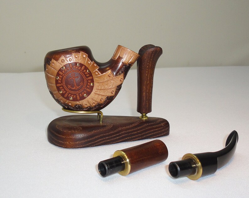 Wood Smoking Pipe Tobacco Pipe Handcrafted Wooden Smoking Pipes Exclusive Design Engraved Smoking Pipe Collectible Smoking Bowl