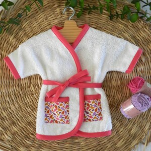 36 cm Puppenkleidung, Frottee- und Baumwollbademantel