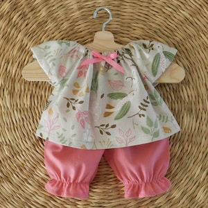 30 cm doll clothes, cotton pants and tunic
