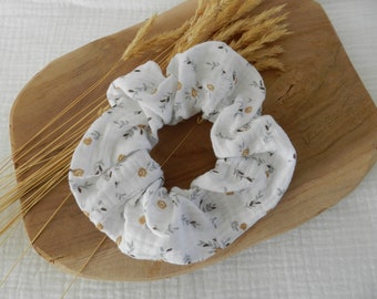 Double cotton gauze scrunchie, hair elastic, scrunchie