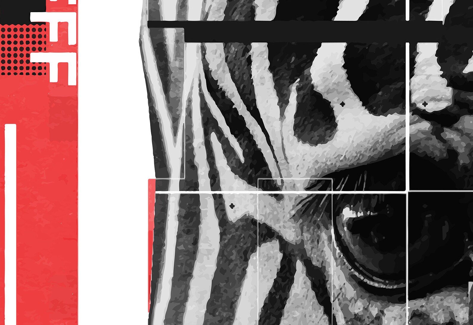 Zebra Animals Poster Wall Poster Abstract Print Printable Etsy