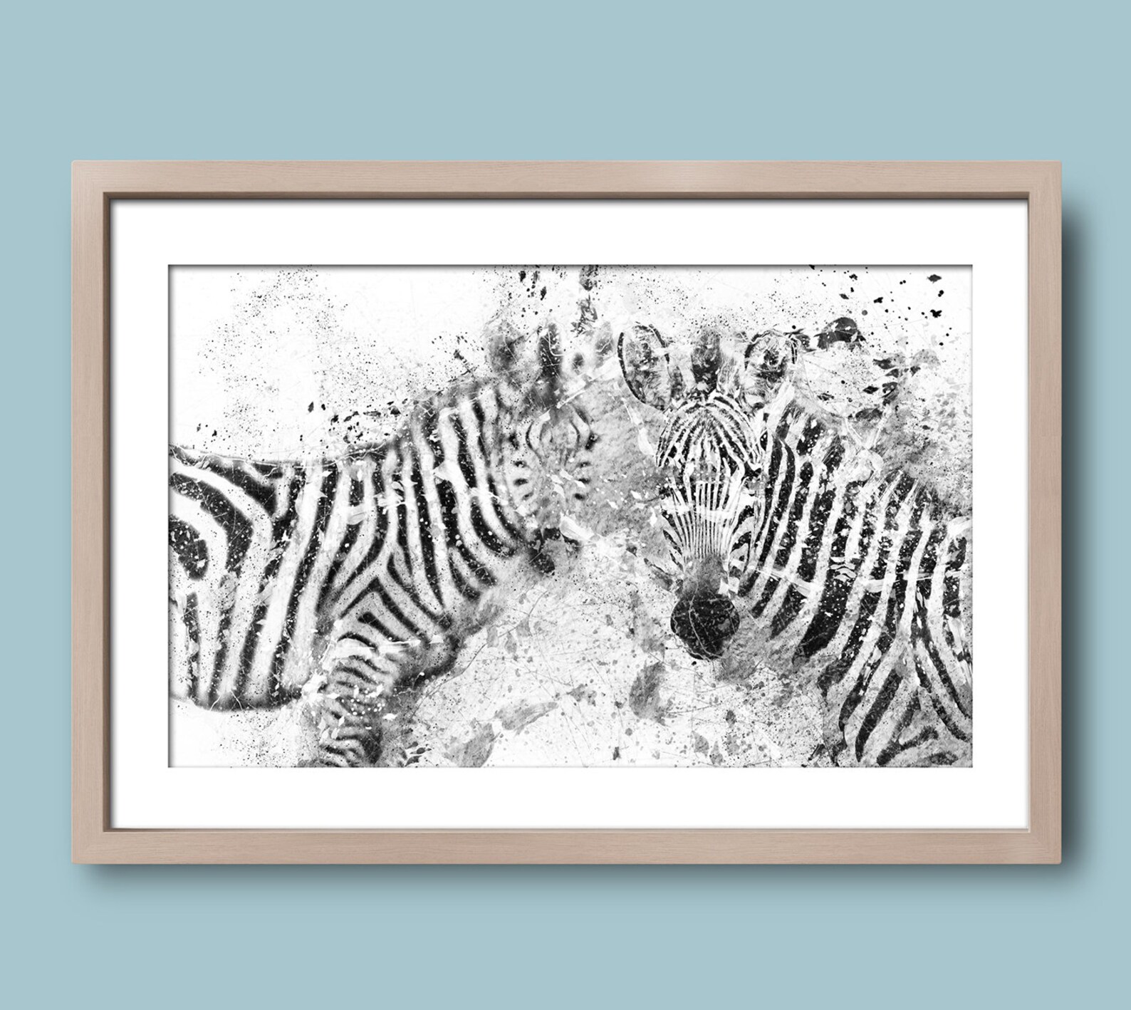 Zebra Wall Poster Abstract Print Printable Art Interior Etsy