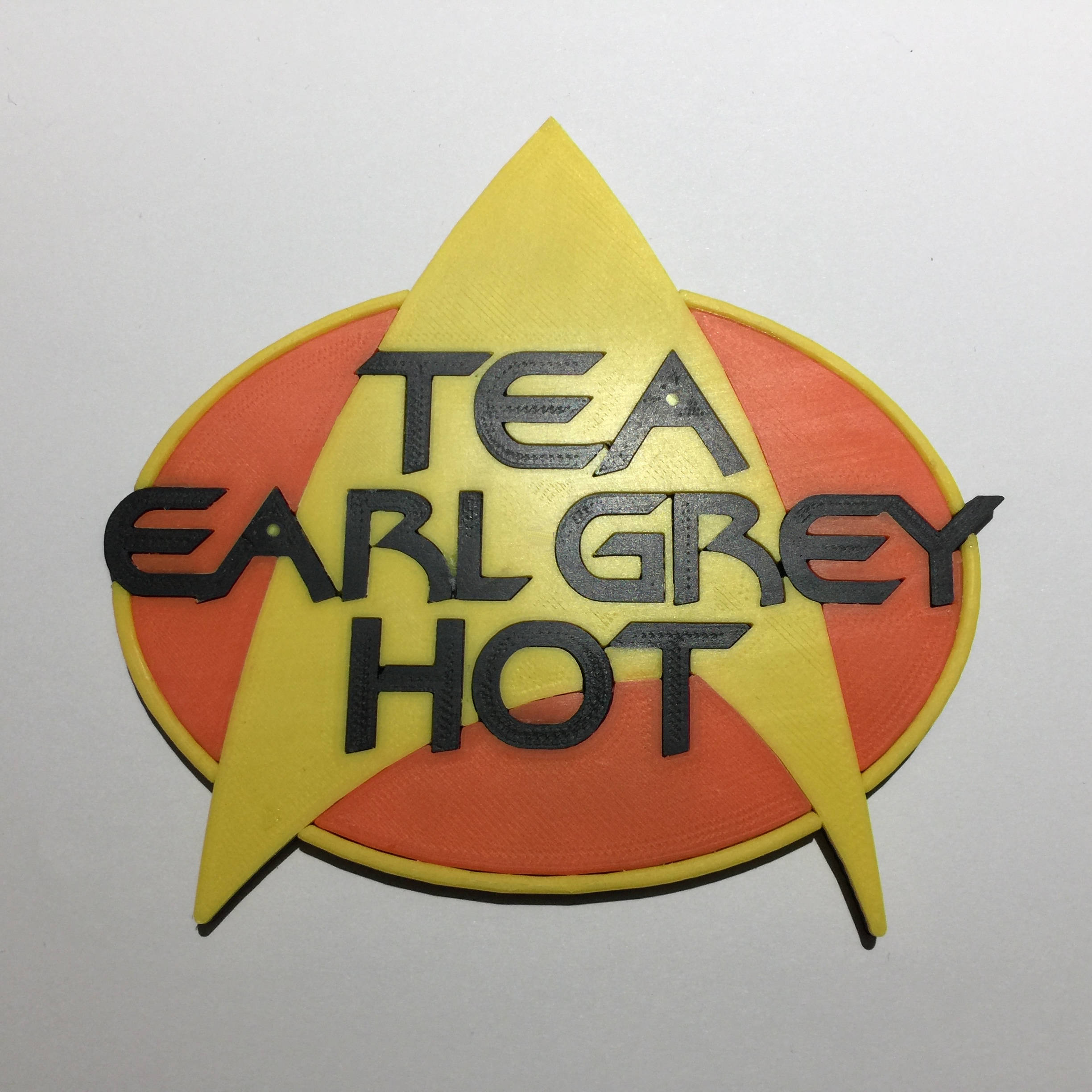 3D Printed Star Trek 'tea Earl Grey Hot' Coaster Etsy UK