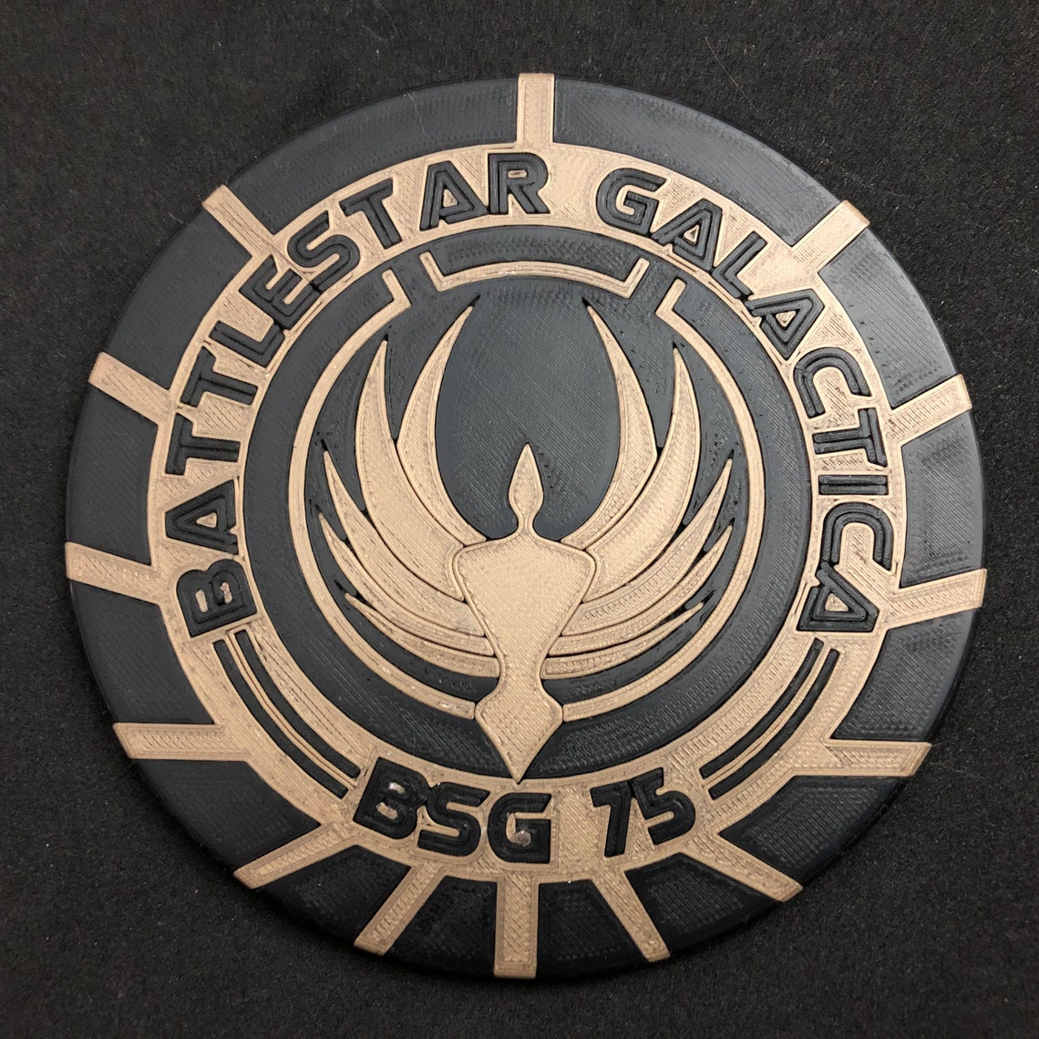 3D Printed Battlestar Galactica BSG-75 Coaster / Plaque | Etsy