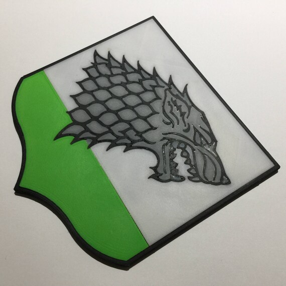 Game of Thrones inspired Flexible Rubber Coaster House Stark 3D Printed Coaster