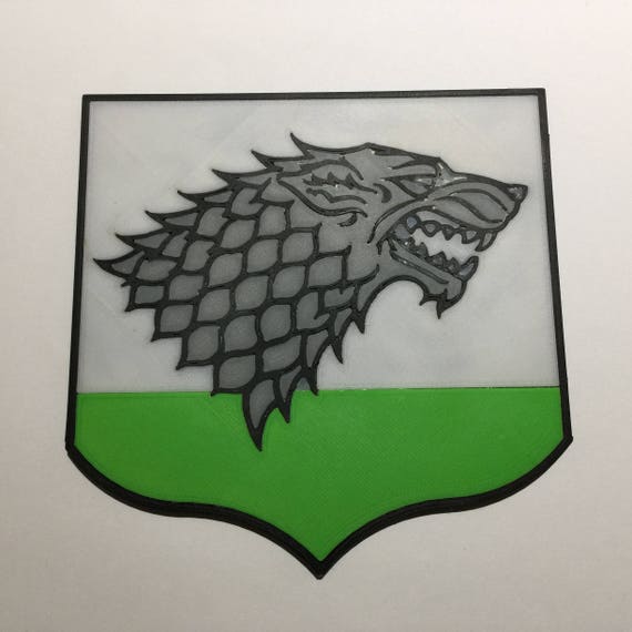 Game of Thrones inspired Flexible Rubber Coaster House Stark 3D Printed Coaster