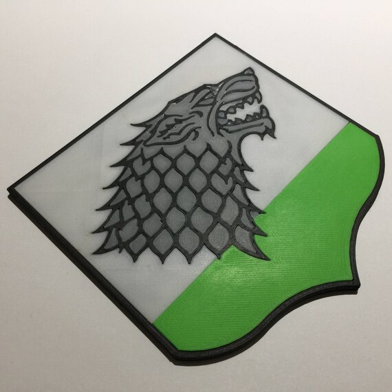 Game of Thrones inspired Flexible Rubber Coaster House Stark 3D Printed Coaster