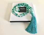 Mala Beads - Mala Necklace - 108 Mala - Bright Mala - meditation beads - gemstone mala - prayer beads - yoga beads - long tassel mala