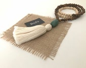 Mala Beads - Mala Necklace - Wooden Mala - Meditation Beads - Yoga Beads - Long Tassel Mala - Simple Mala - Long Mala - Mantra Beads - Mala