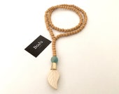 Mala Beads - Mala Necklace - meditation Beads - Mala - 108 Mala beads - Wooden Mala - prayer Beads - Mala without tassel - Amazonite Mala
