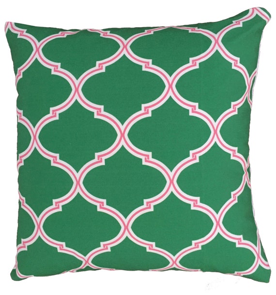 Cover Only Pink Green Pillow Pink And Green Green Pink Etsy