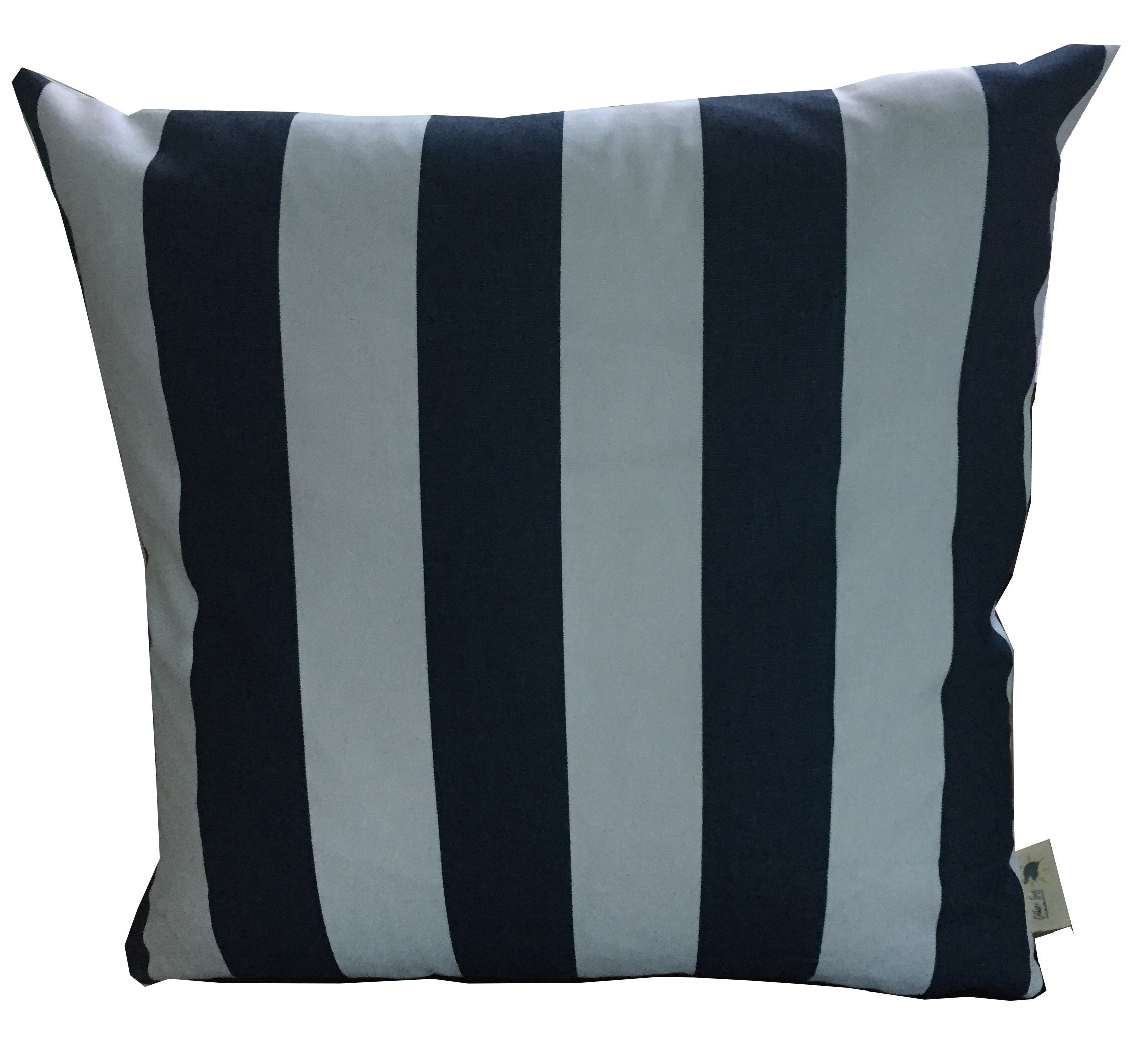 Navy Stripe Pillow, Navy Striped Pillow, Navy White Pillow, Striped