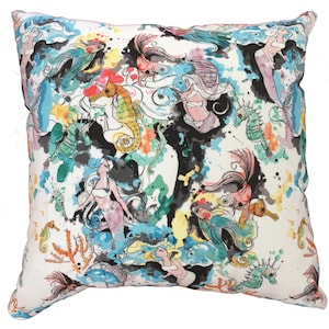 Cover only,Sea Life Pillow,Ocean Life Pillow,Starfish pillow,Aquatic Life Pillow,Ocean Life Pillows,Seahorse pillow